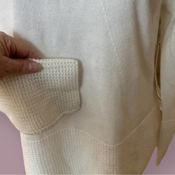 Calvin Klein White Cowl Neck Long Sweater L - Picture 5 of 11